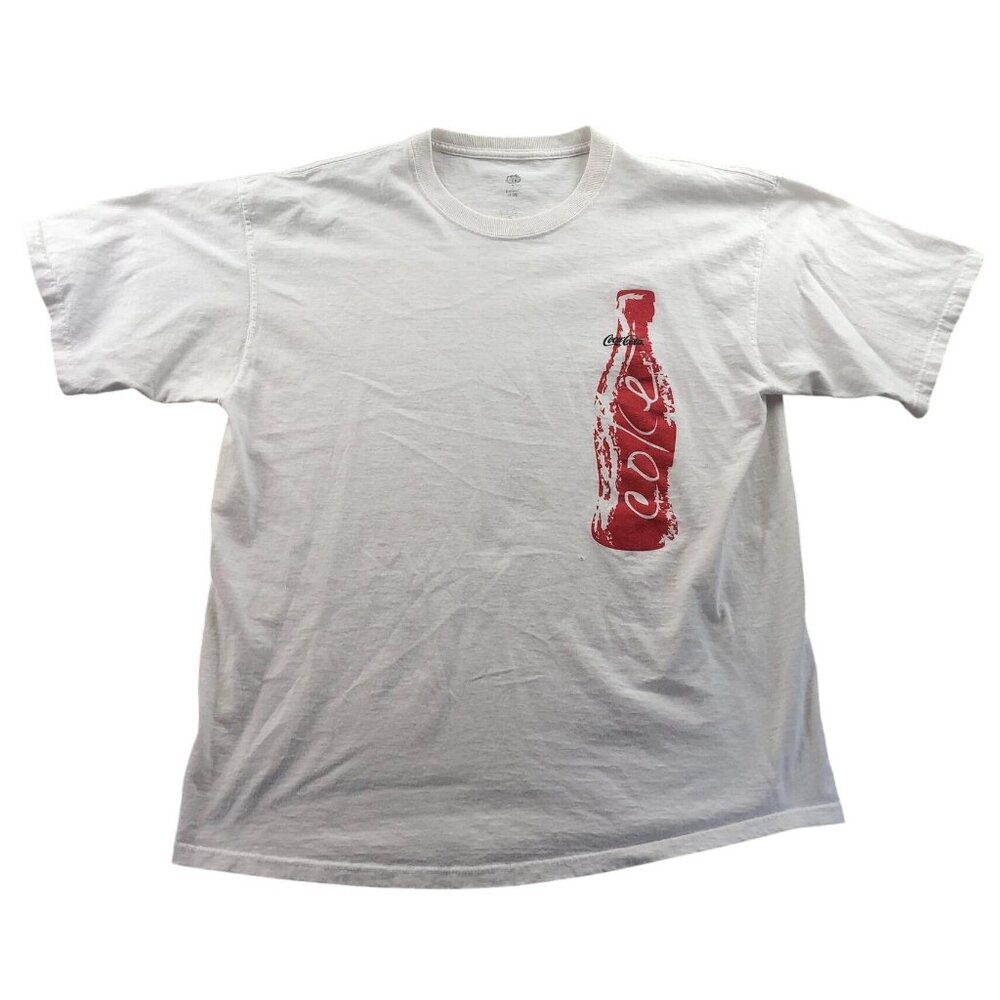 Coca-Cola Men's T-Shirt XL White Casual Graphic Tee